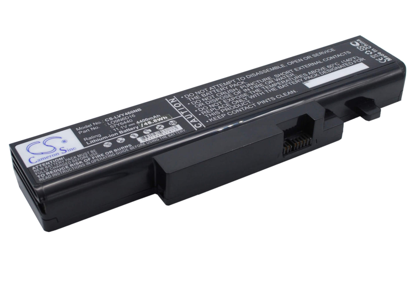 11.1V, 4400mAh, Li-Polymer Battery fits Lenovo, Ideapad Y460, Ideapad Y460 063334u, 48.84Wh