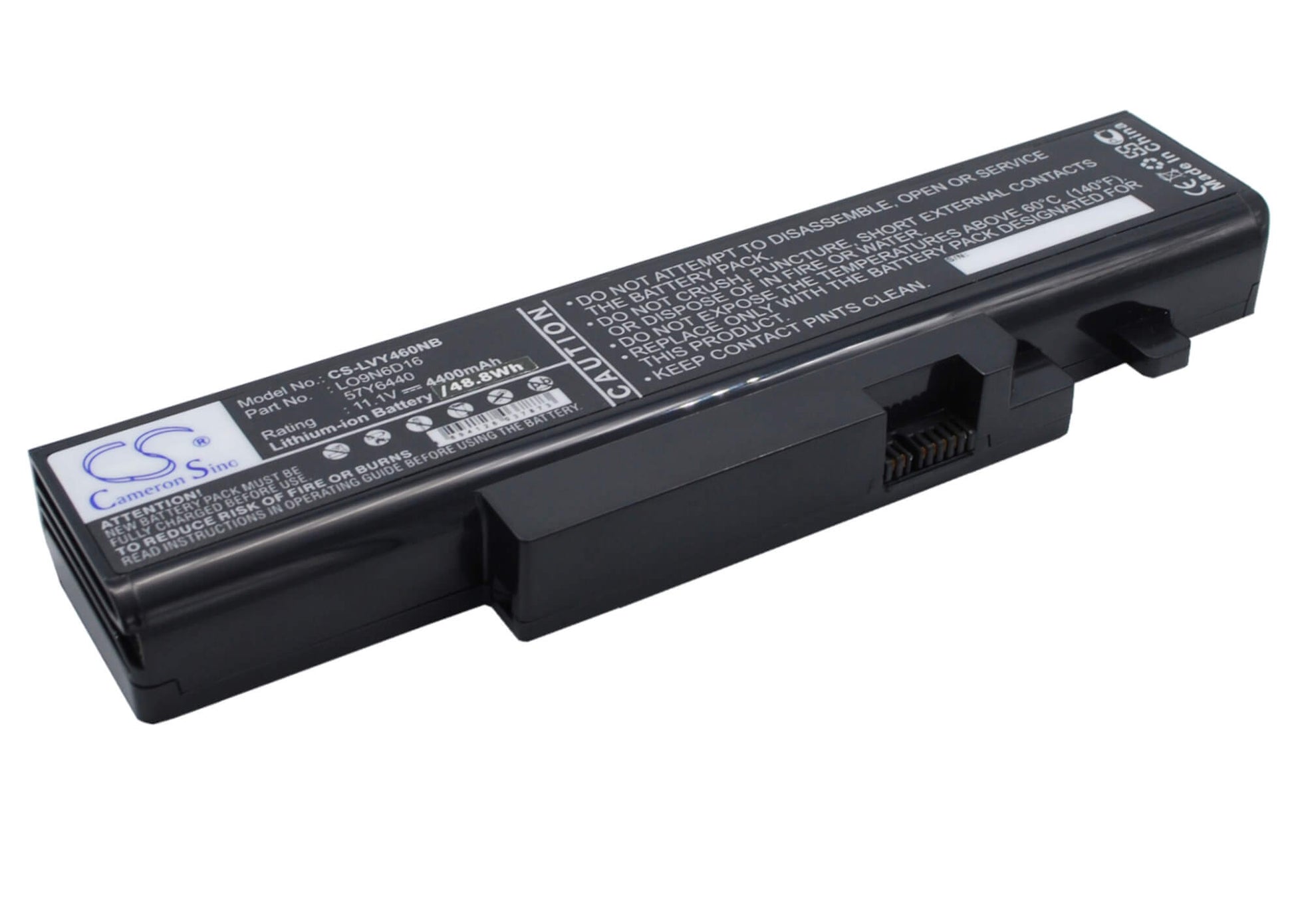 11.1V, 4400mAh, Li-Polymer Battery fits Lenovo, Ideapad Y460, Ideapad Y460 063334u, 48.84Wh