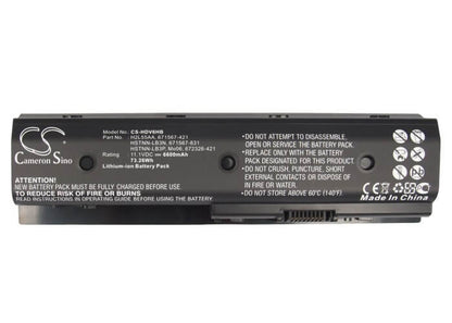11.1V, 6600mAh, Li-ion Battery fits Hp, Envy Dv4, Envy Dv4-5200, 73.26Wh