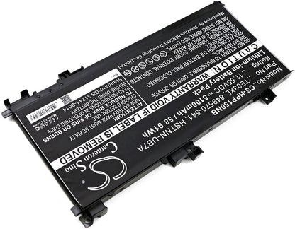 11.55V, 5100mAh, Li-ion Battery fits Hp, 15-ax000nf, 15-ax000nl, 58.905Wh