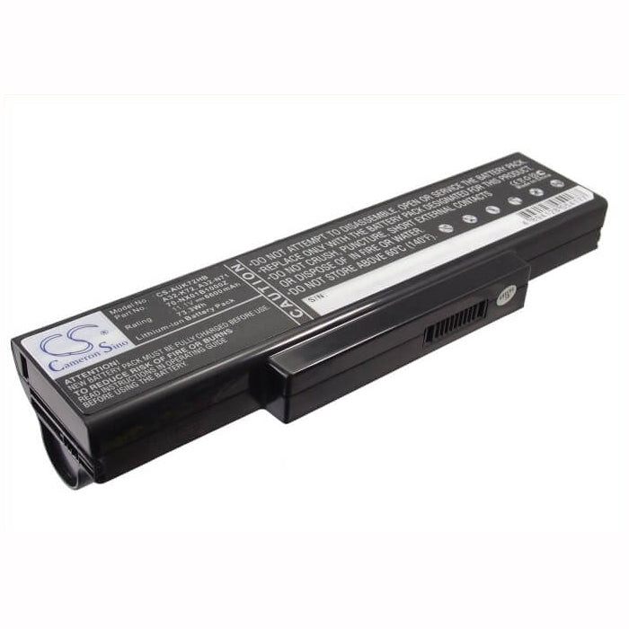 11.1V, 6600mAh, Li-ion Battery fits Asus, A72, A72d, 73.26Wh