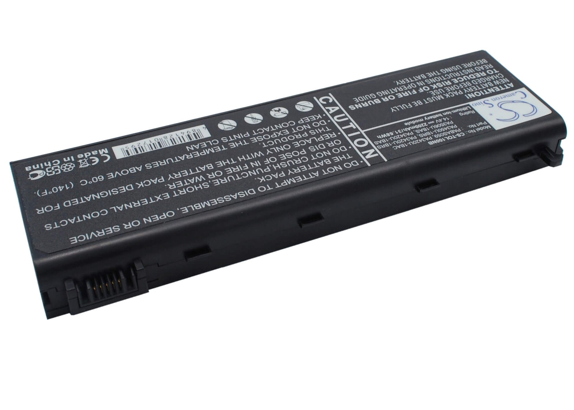 14.4V, 2200mAh, Li-ion Battery fits Toshiba, Equium L100-186, Equium L20-197, 31.68Wh