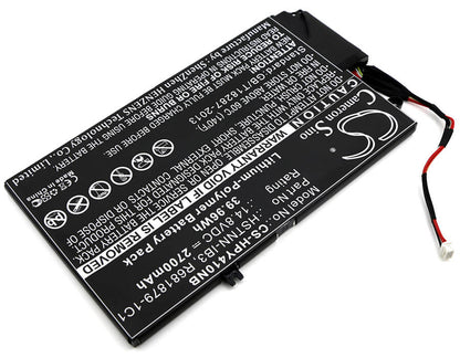 14.8V, 2700mAh, Li-Polymer Battery fits Hp, El04xl, Envpr4 I5-3317u, 39.96Wh