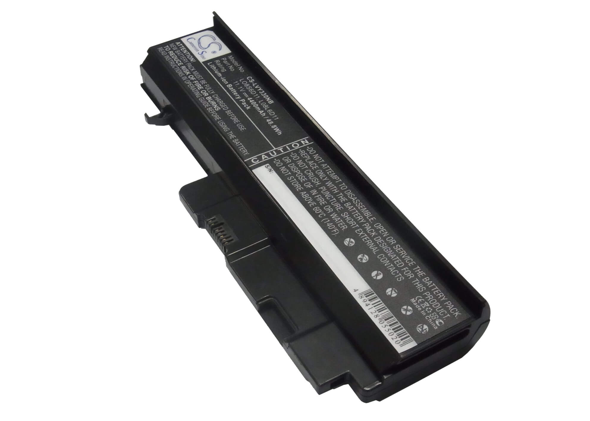 11.1V, 4400mAh, Li-ion Battery fits Lenovo, Ideapad Y330, Ideapad Y330-20002, 48.84Wh