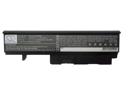 11.1V, 4400mAh, Li-ion Battery fits Lenovo, Ideapad Y330, Ideapad Y330-20002, 48.84Wh