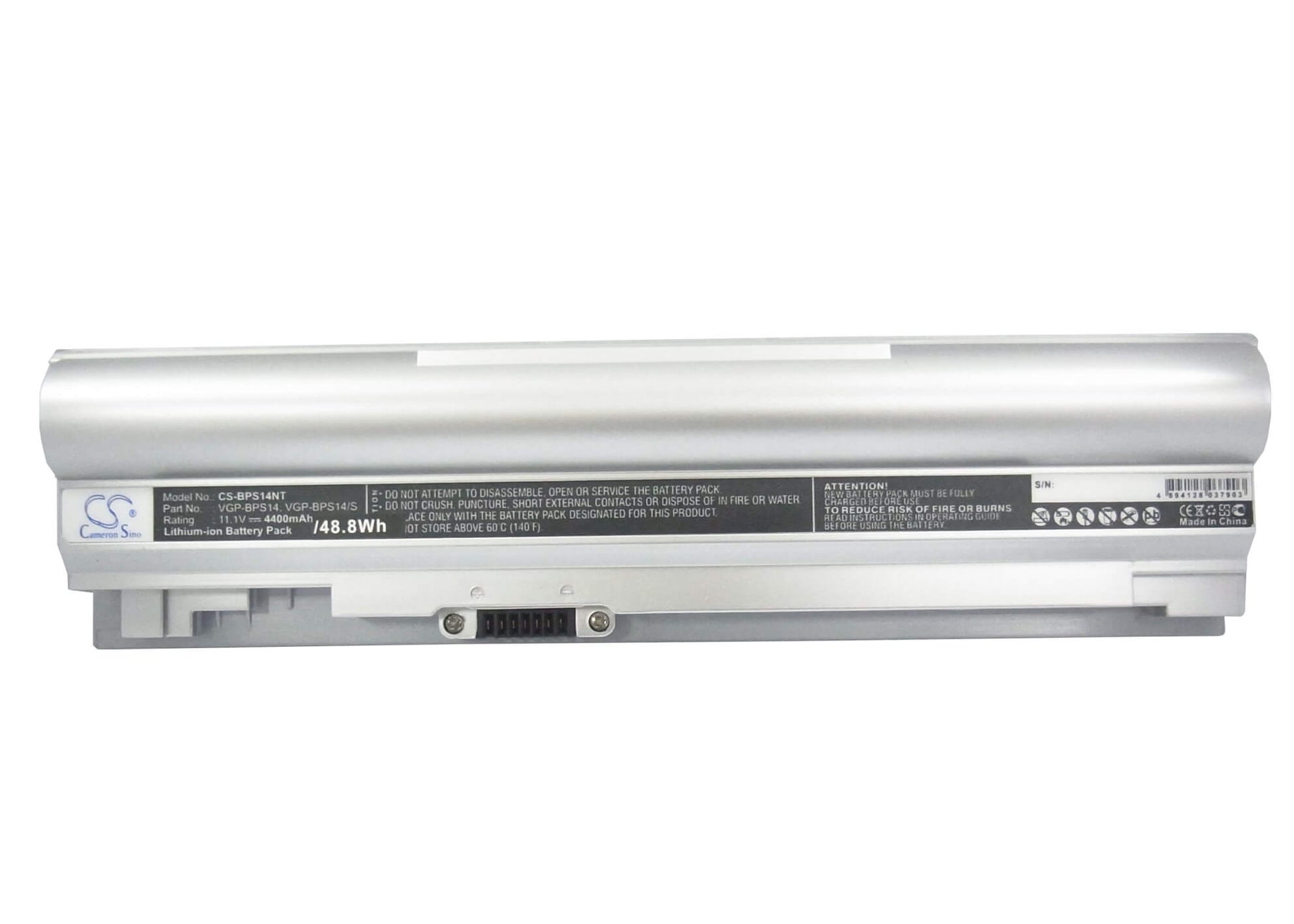 Silver, 11.1V, 4400mAh, Li-ion Battery fits Sony, Vaio Vgn-tt11m, Vaio Vgn-tt13/n, 48.84Wh