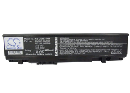 11.4V, 4400mAh, Li-ion Battery fits Dell, Studio 1535, Studio 1536, 50.16Wh