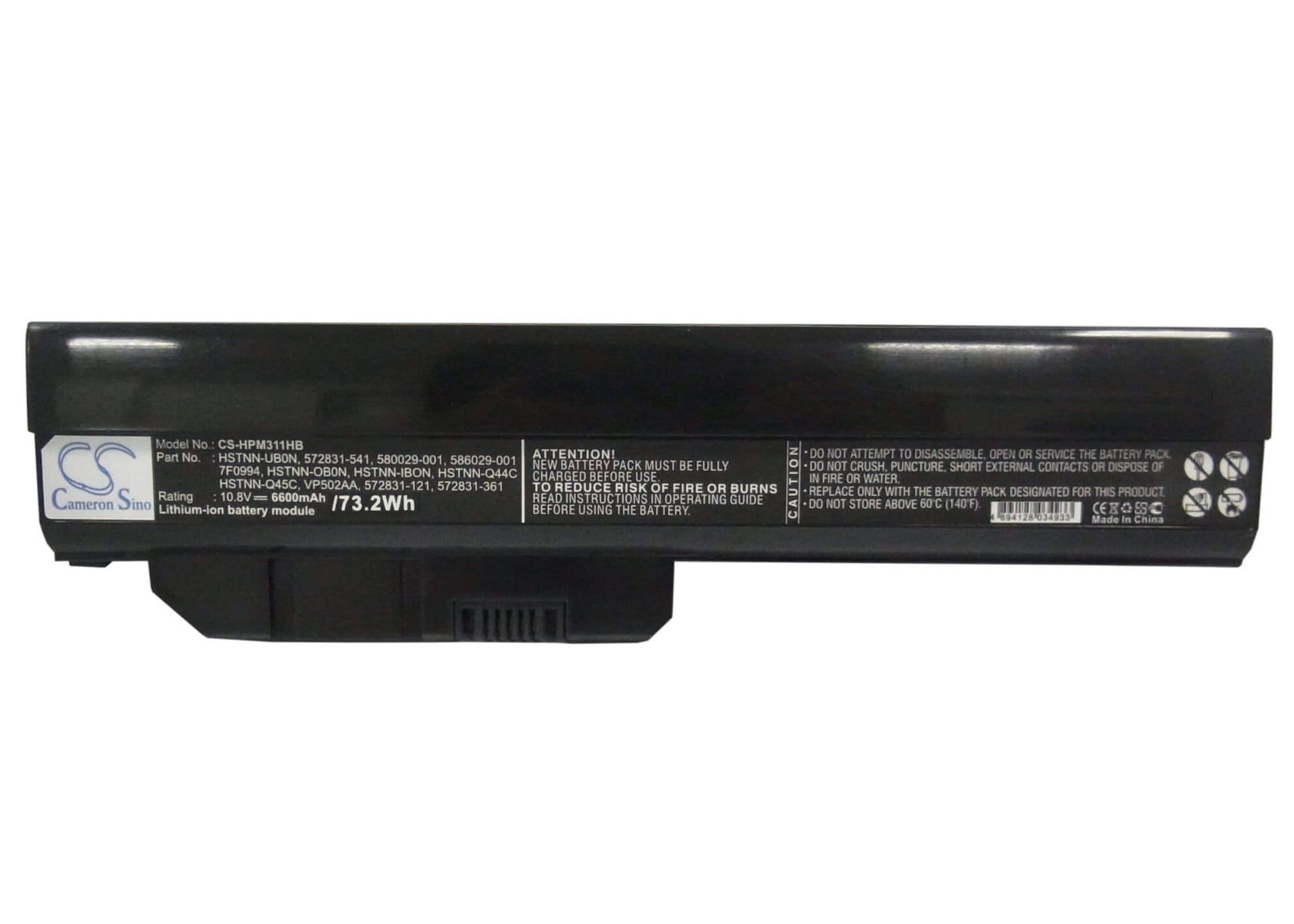 10.8V, 6600mAh, Li-ion Battery fits Hp, Mini 311, Mini 311-1000, 71.28Wh