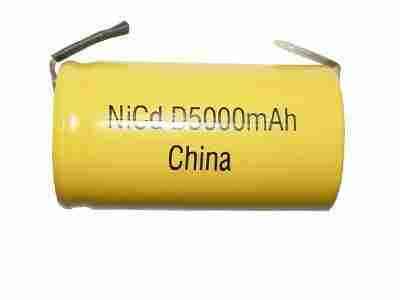 D 5000 mah nicd rechargeable battery with tabs