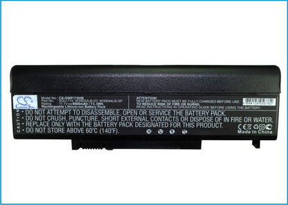 11.1V, 6600mAh, Li-ion Battery fits Gateway, M1400, M1408j, 73.26Wh