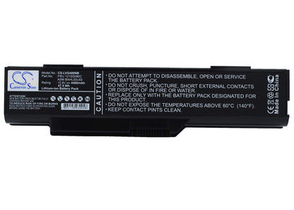 10.8V, 4400mAh, Li-ion Battery fits Lenovo, 3000 G400, 3000 G400 14001, 47.52Wh