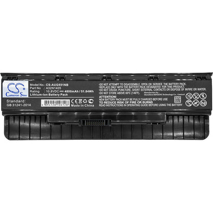 10.8V, 4800mAh, Li-ion Battery fits Asus, G551, G551j, 51.84Wh