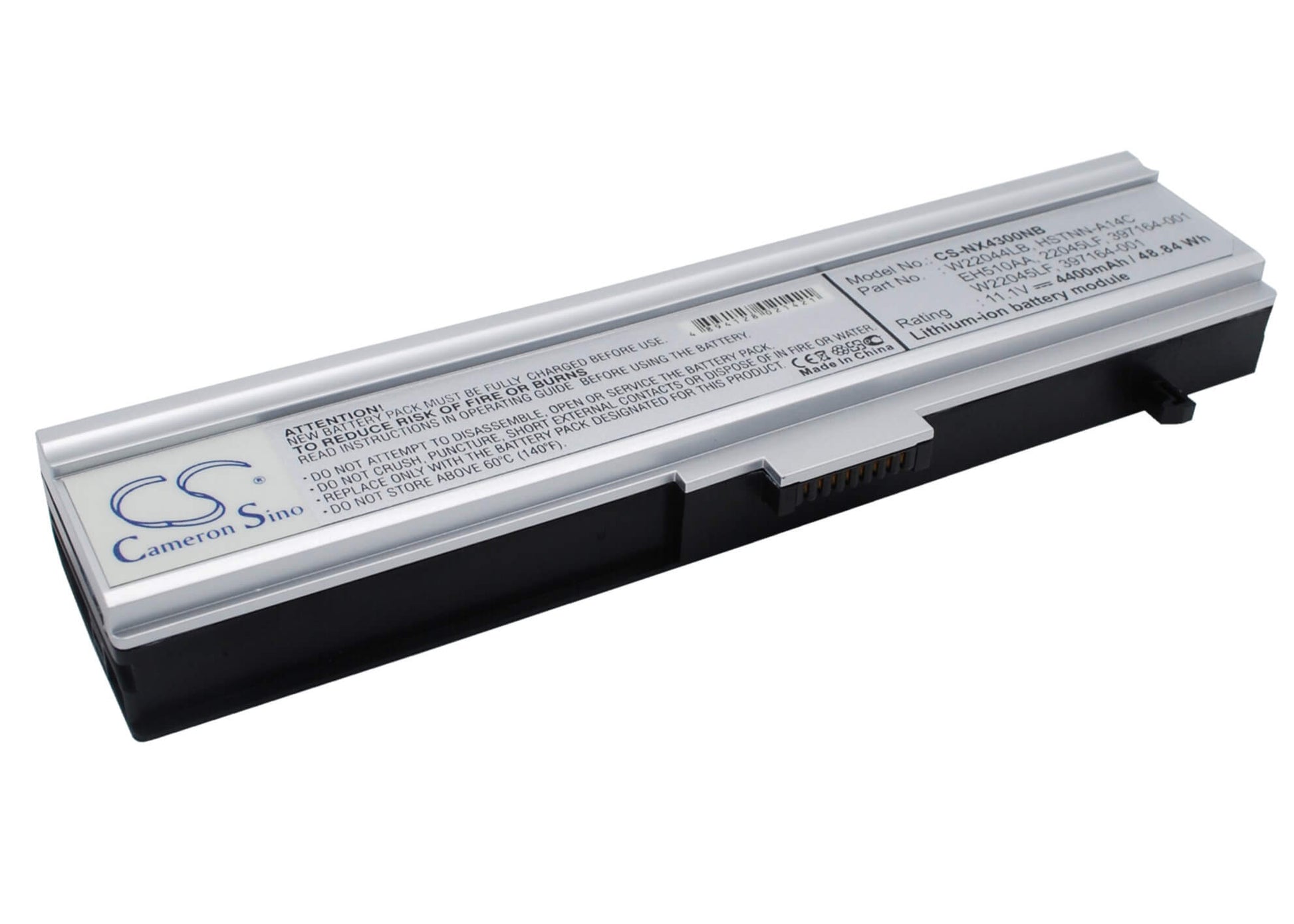 11.1V, 4400mAh, Li-ion Battery fits Compaq, P-b1800, Presario B1800, 48.84Wh