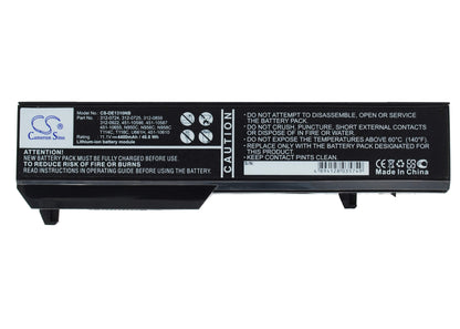 11.1V, 4400mAh, Li-ion Battery fits Dell, Vostro 1310, Vostro 1320, 48.84Wh