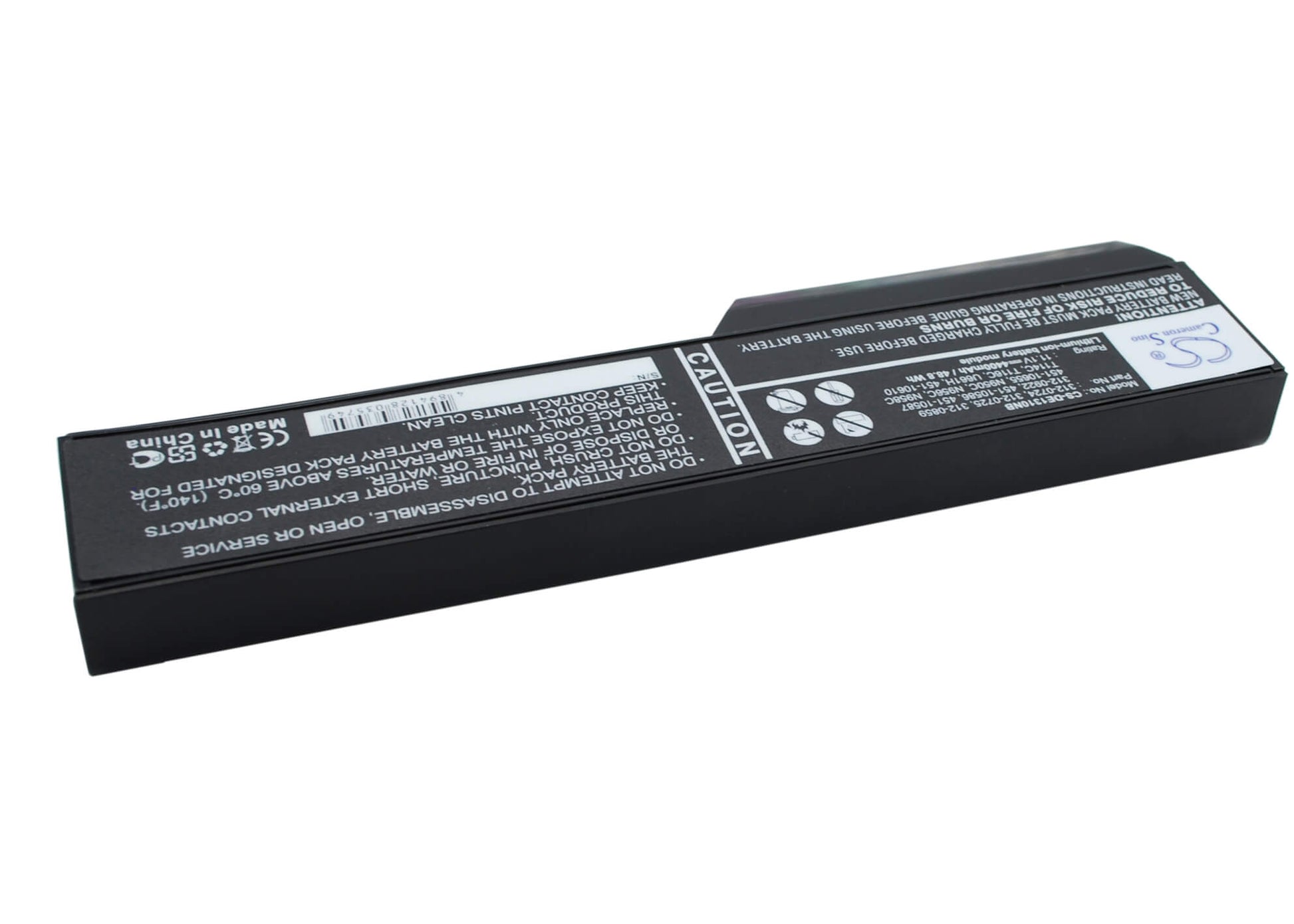 11.1V, 4400mAh, Li-ion Battery fits Dell, Vostro 1310, Vostro 1320, 48.84Wh