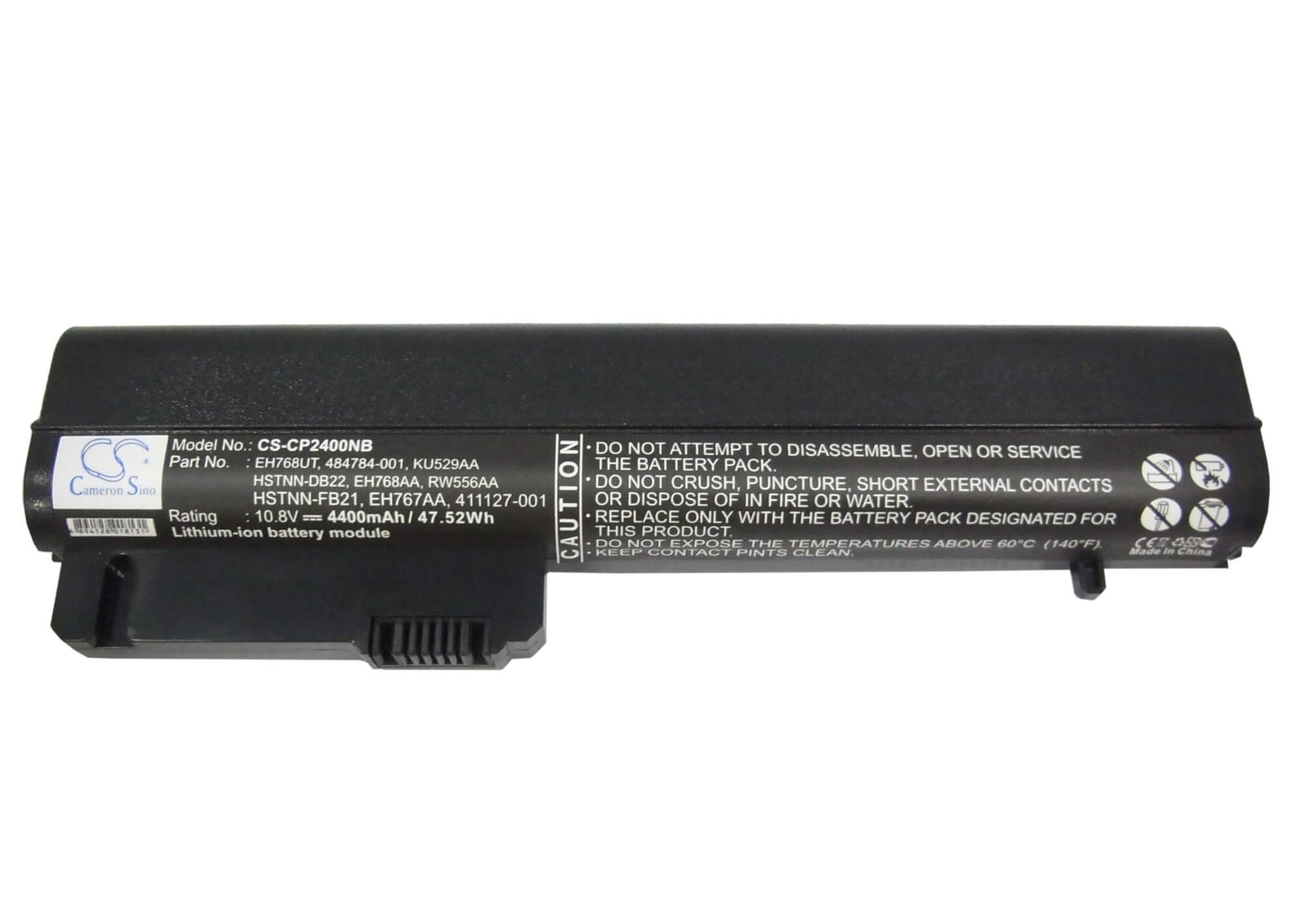 10.8V, 4400mAh, Li-ion Battery fits Compaq, Business Notebook 2400, Business Notebook 2510p, 47.52Wh