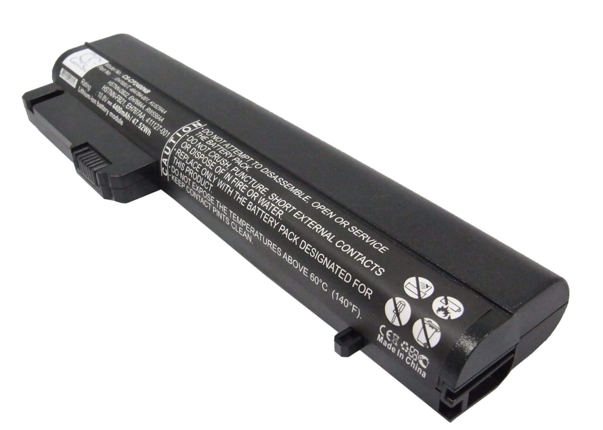 10.8V, 4400mAh, Li-ion Battery fits Hp, Elitebook 2530p, Elitebook 2533t, 47.52Wh