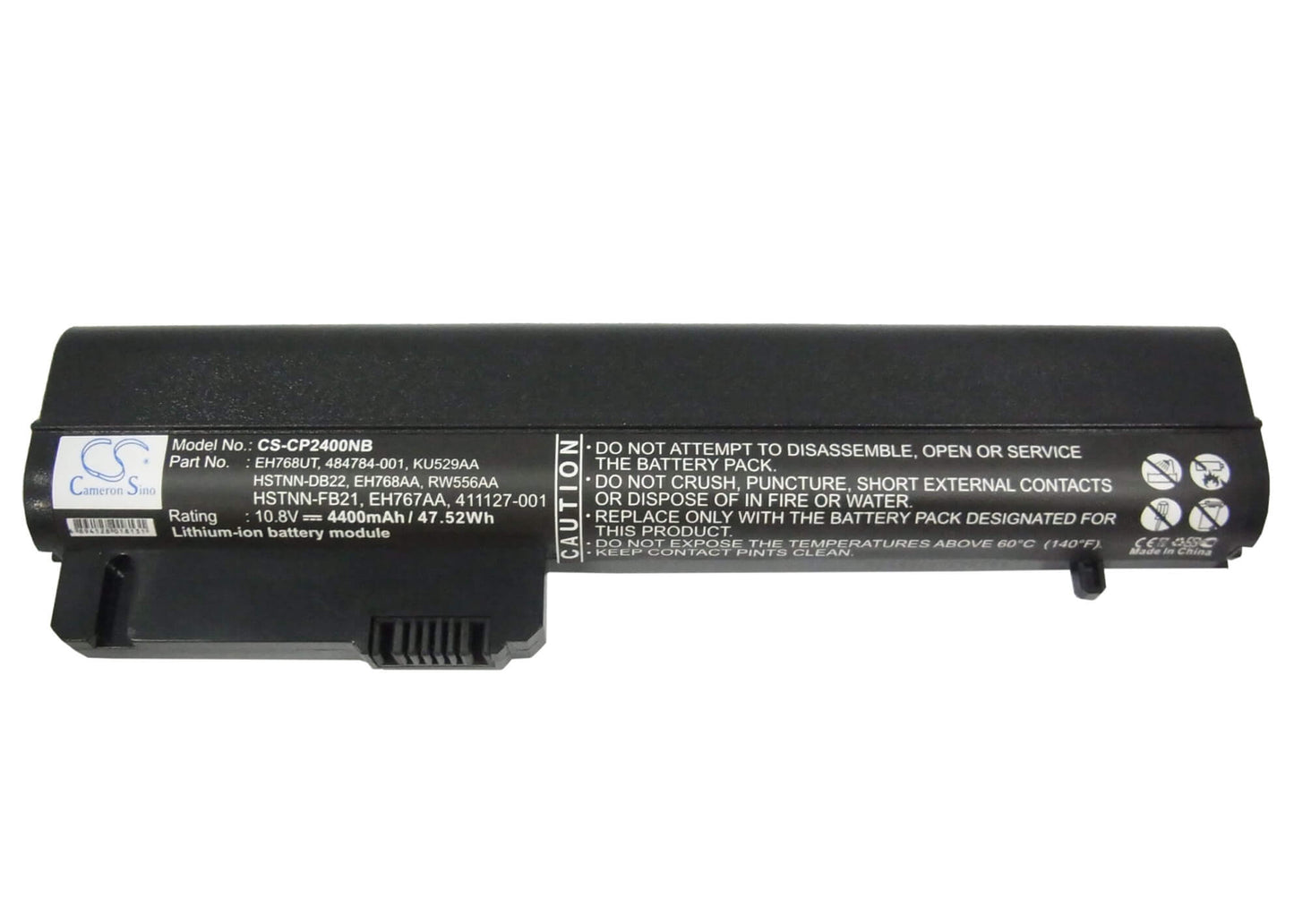 10.8V, 4400mAh, Li-ion Battery fits Hp, Elitebook 2530p, Elitebook 2533t, 47.52Wh