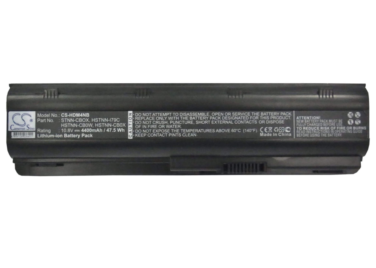 10.8V, 4400mAh, Li-ion Battery fits Hp, 62-100ee, Envy 15-1100, 47.52Wh