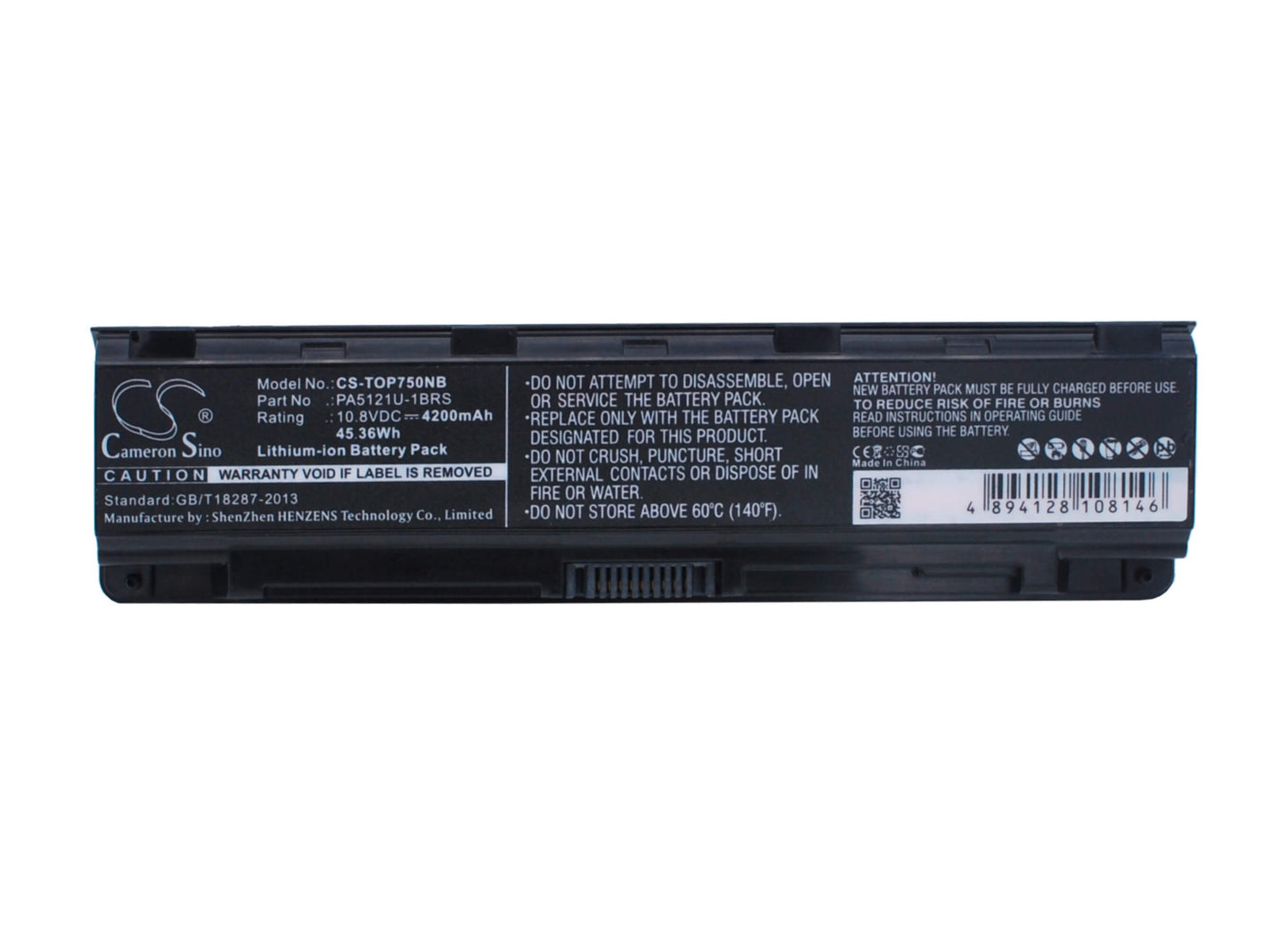 10.8V, 4200mAh, Li-ion Battery fits Toshiba, Satellite P70, Satellite P70-a, 45.36Wh