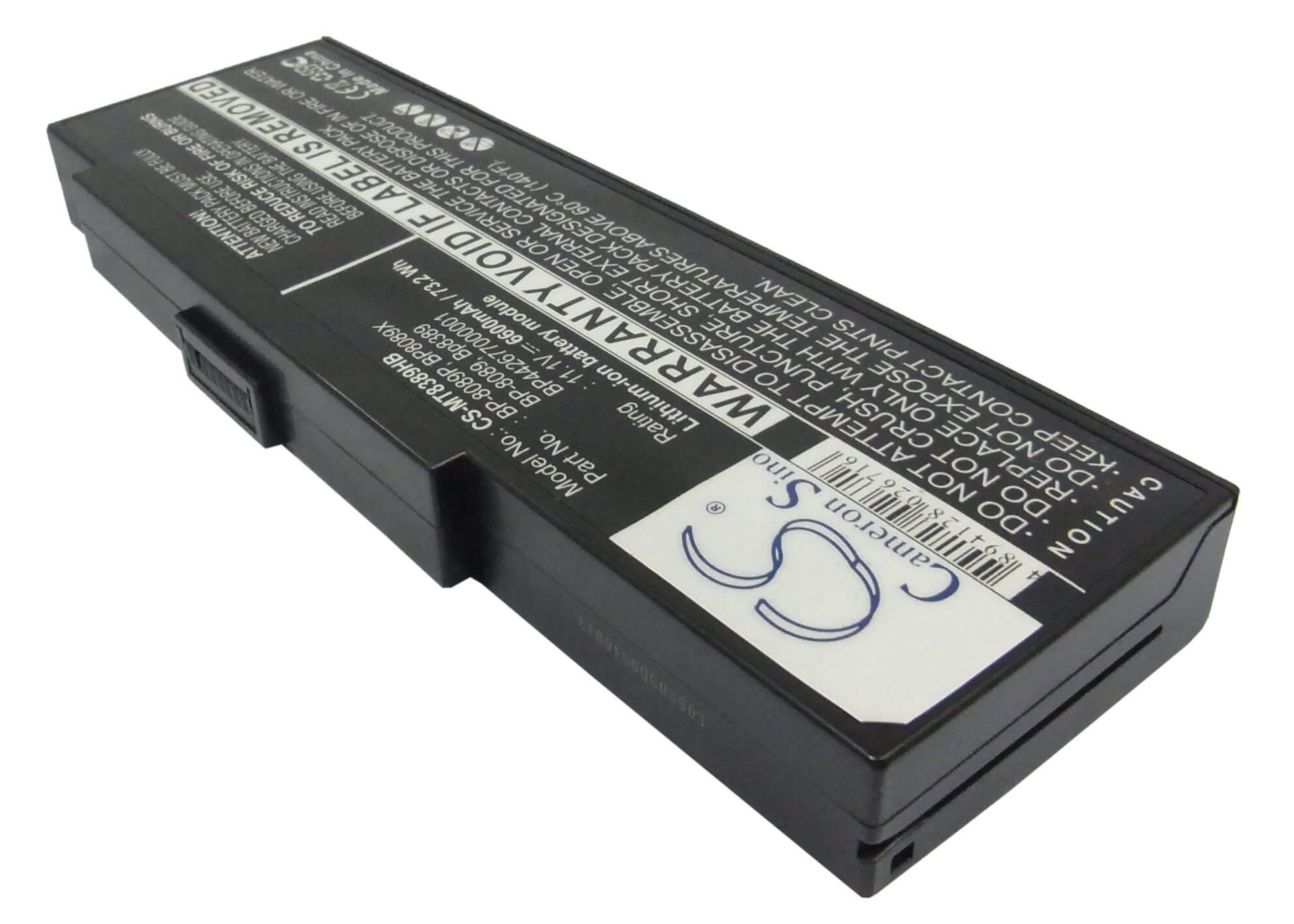 11.1V, 6600mAh, Li-ion Battery fits Nec, Versa E660, Versa E680, 73.26Wh