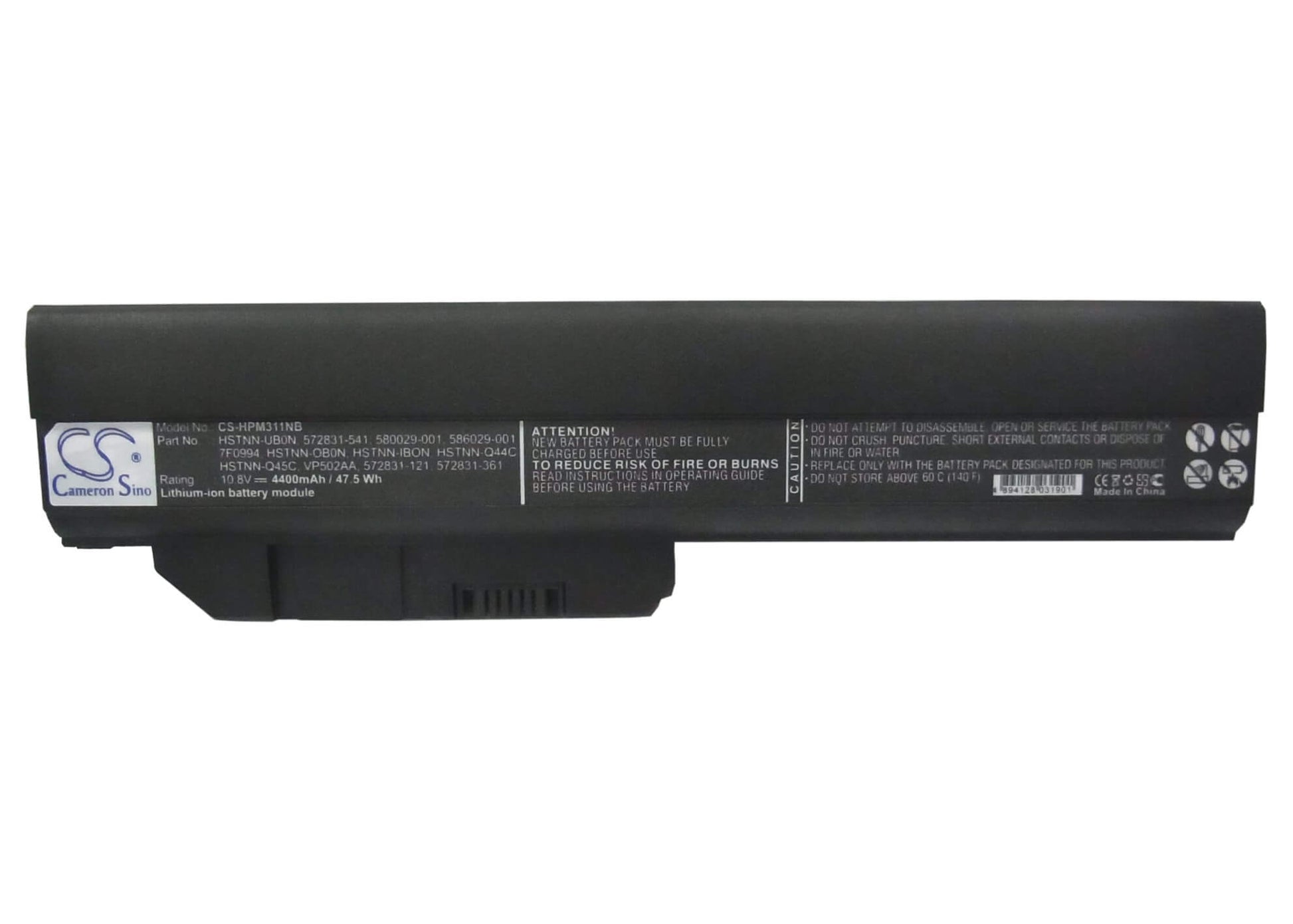 10.8V, 4400mAh, Li-ion Battery fits Hp, Mini 311, Mini 311-1000, 47.52Wh