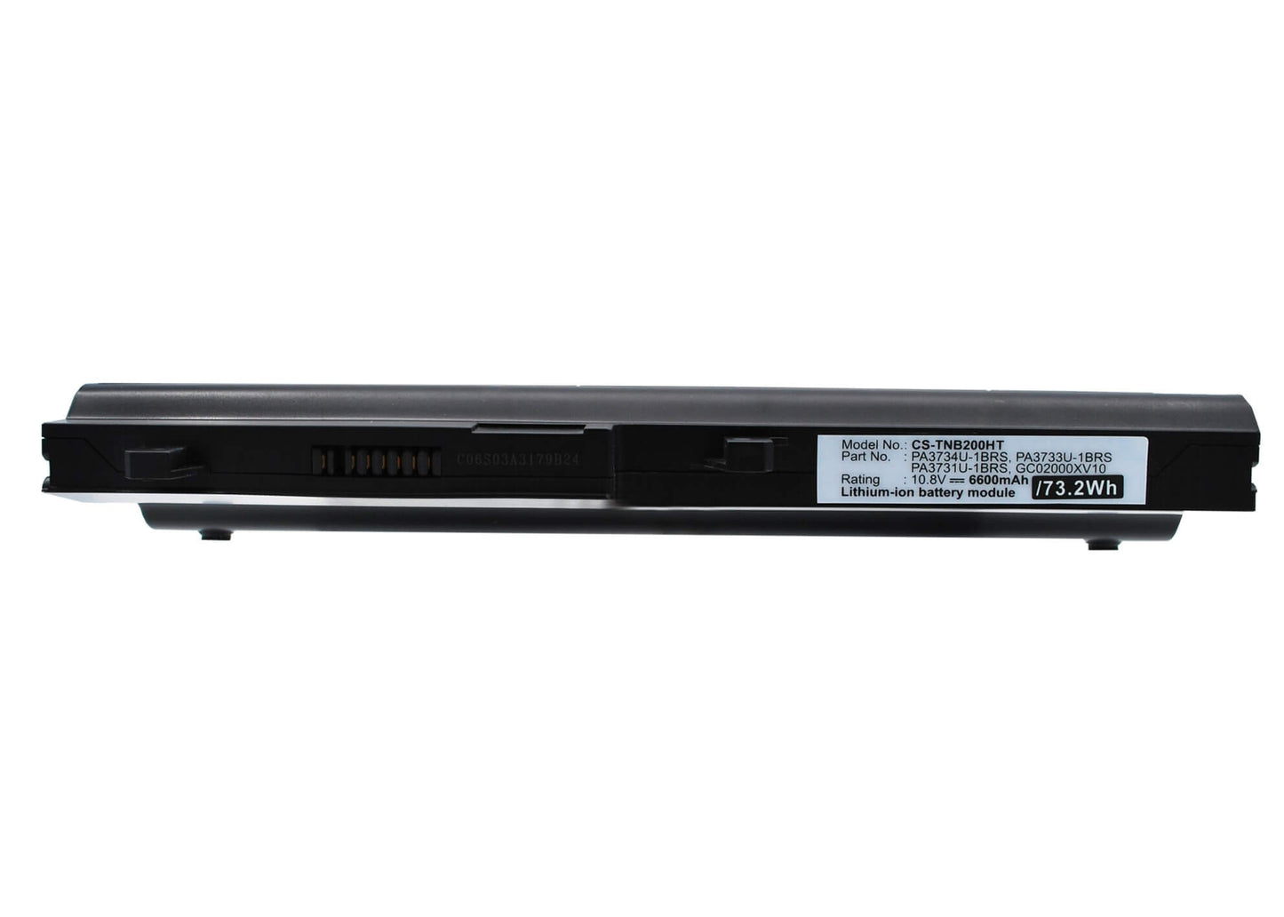 Black, 10.8V, 6600mAh, Li-ion Battery fits Toshiba, Dynabook Ux/ 23jbr, Dynabook Ux/ 23jwh, 71.28Wh