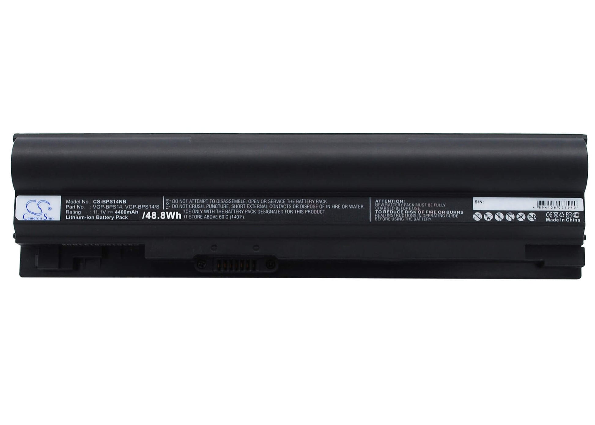 Black, 11.1V, 4400mAh, Li-ion Battery fits Sony, Vaio Vgn-tt11m, Vaio Vgn-tt13/n, 48.84Wh