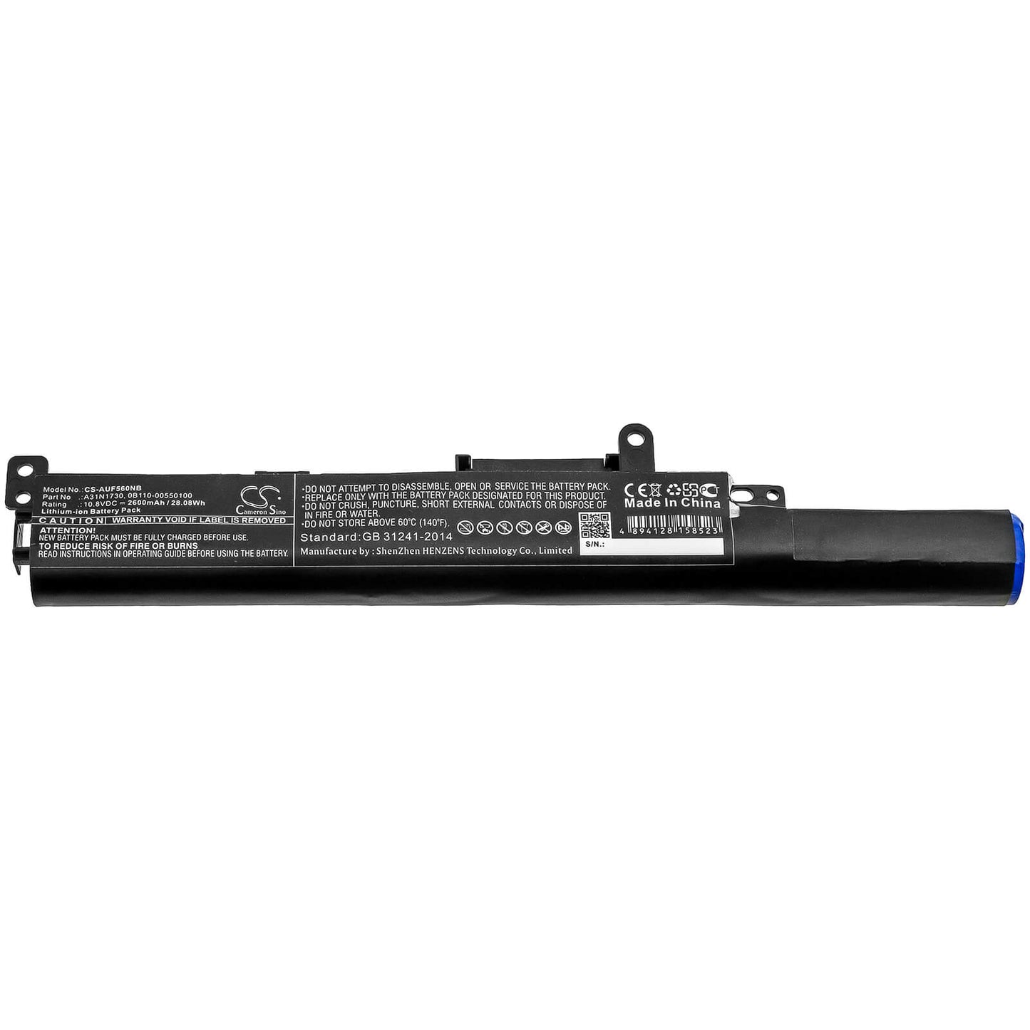 10.8V, 2600mAh, Li-ion Battery fits Asus, A560ud, F560, 28.08Wh
