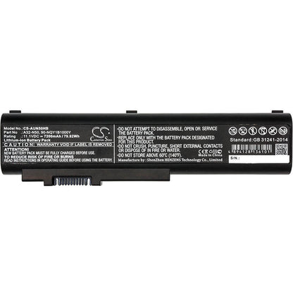 11.1V, 7200mAh, Li-ion Battery fits Asus, N50, N50a, 79.92Wh