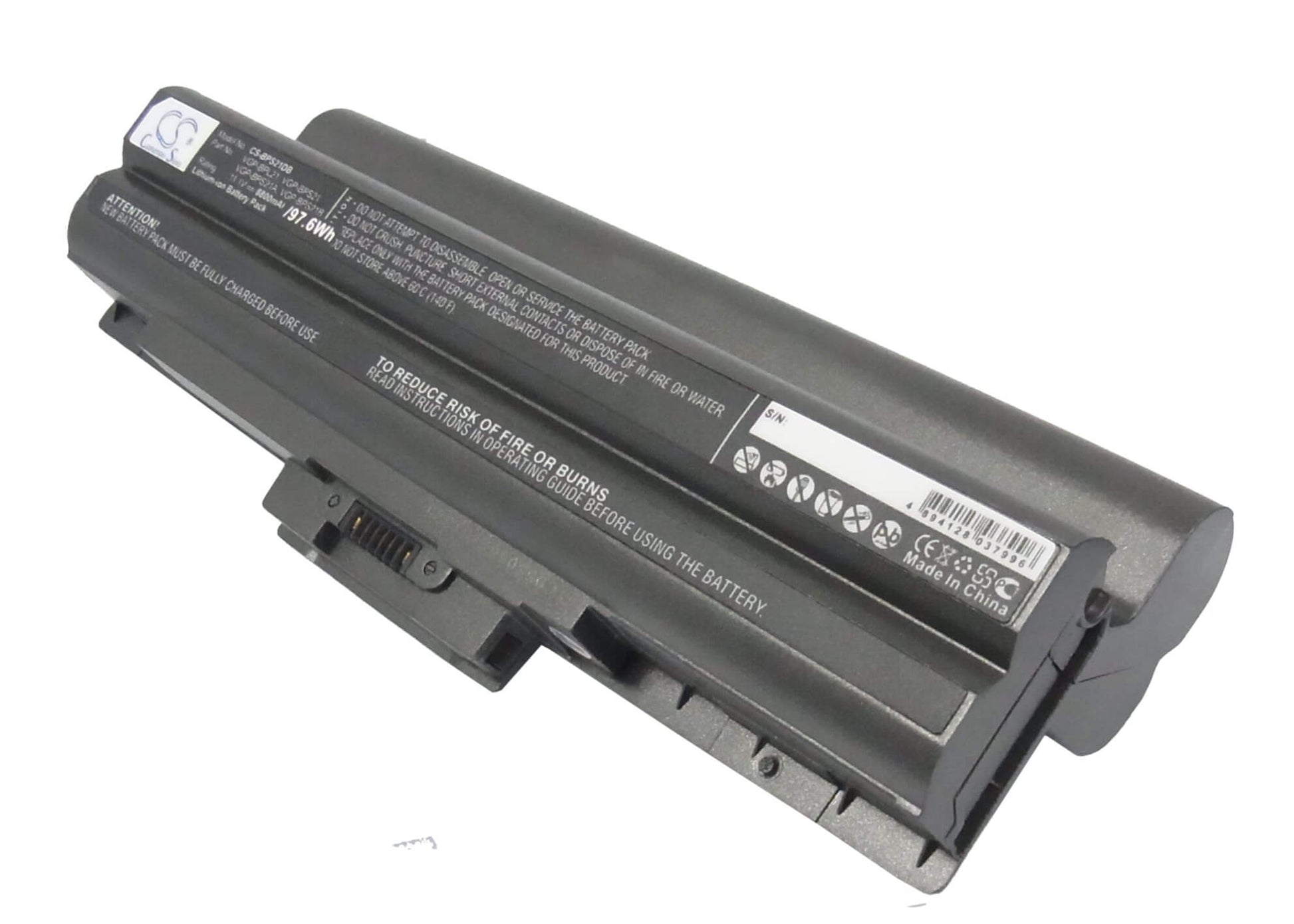 Black, 11.1V, 8800mAh, Li-ion Battery fits Sony, Aio Vpcf11jfx/b Vaio Vpcf11m1e, Pcg-81311l, 97.68Wh