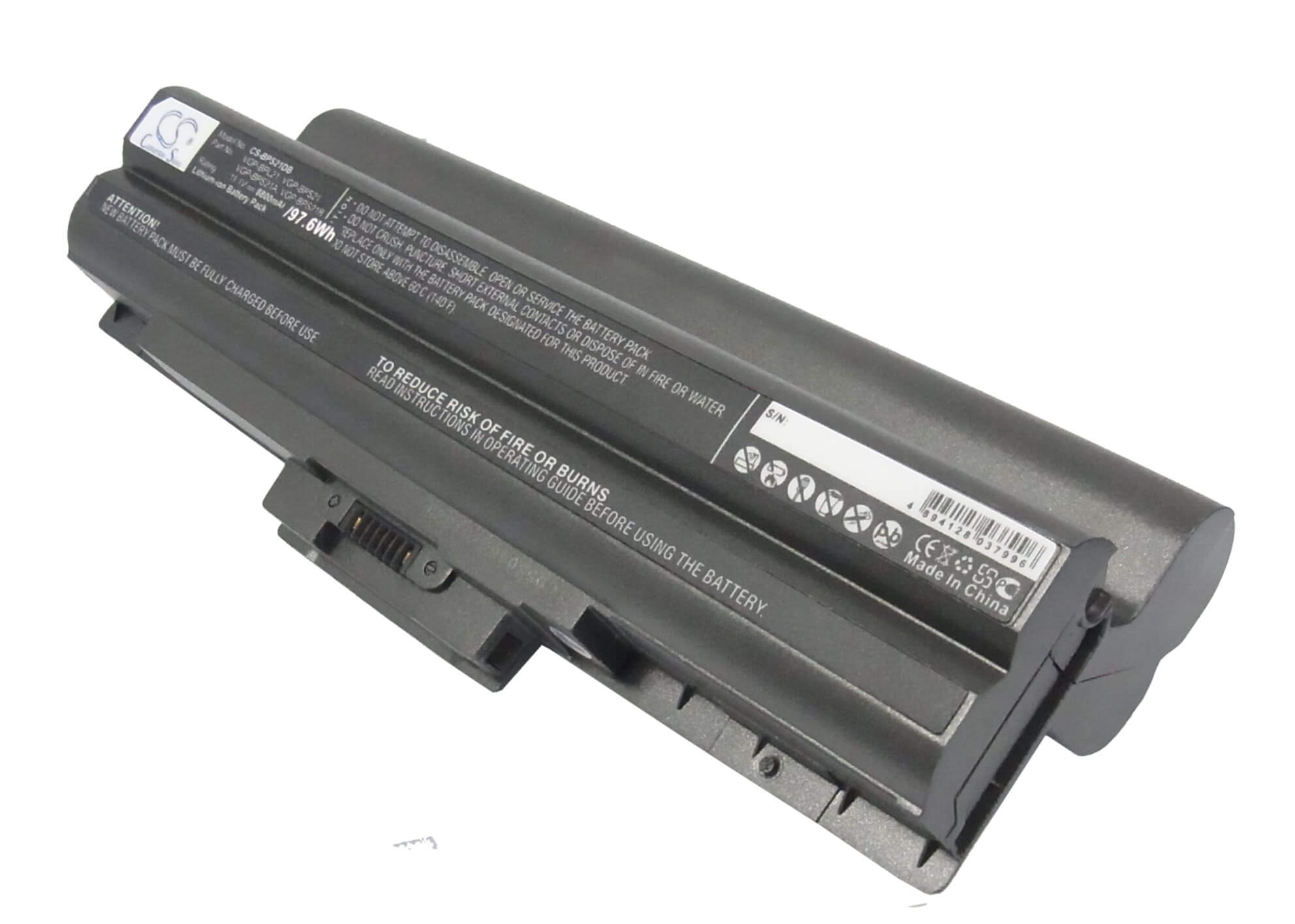 Black, 11.1V, 8800mAh, Li-ion Battery fits Sony, Aio Vpcf11jfx/b Vaio Vpcf11m1e, Pcg-81311l, 97.68Wh