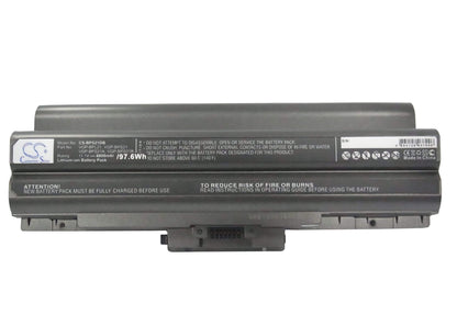 Black, 11.1V, 8800mAh, Li-ion Battery fits Sony, Aio Vpcf11jfx/b Vaio Vpcf11m1e, Pcg-81311l, 97.68Wh