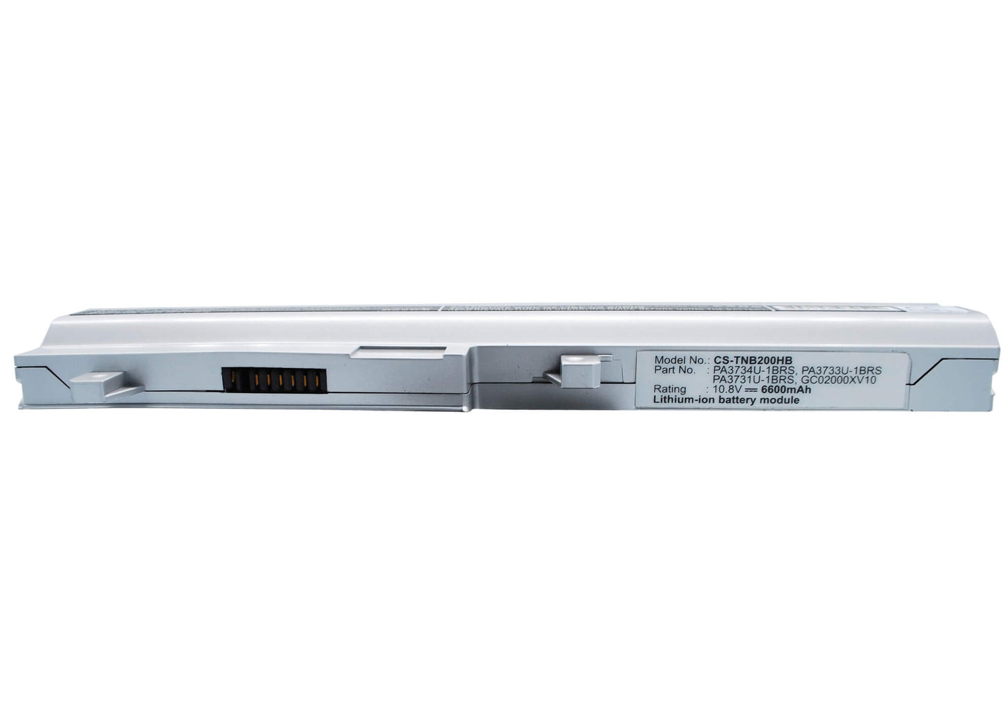 Silver, 10.8V, 6600mAh, Li-ion Battery fits Toshiba, Dynabook Ux/ 23jbr, Dynabook Ux/ 23jwh, 71.28Wh