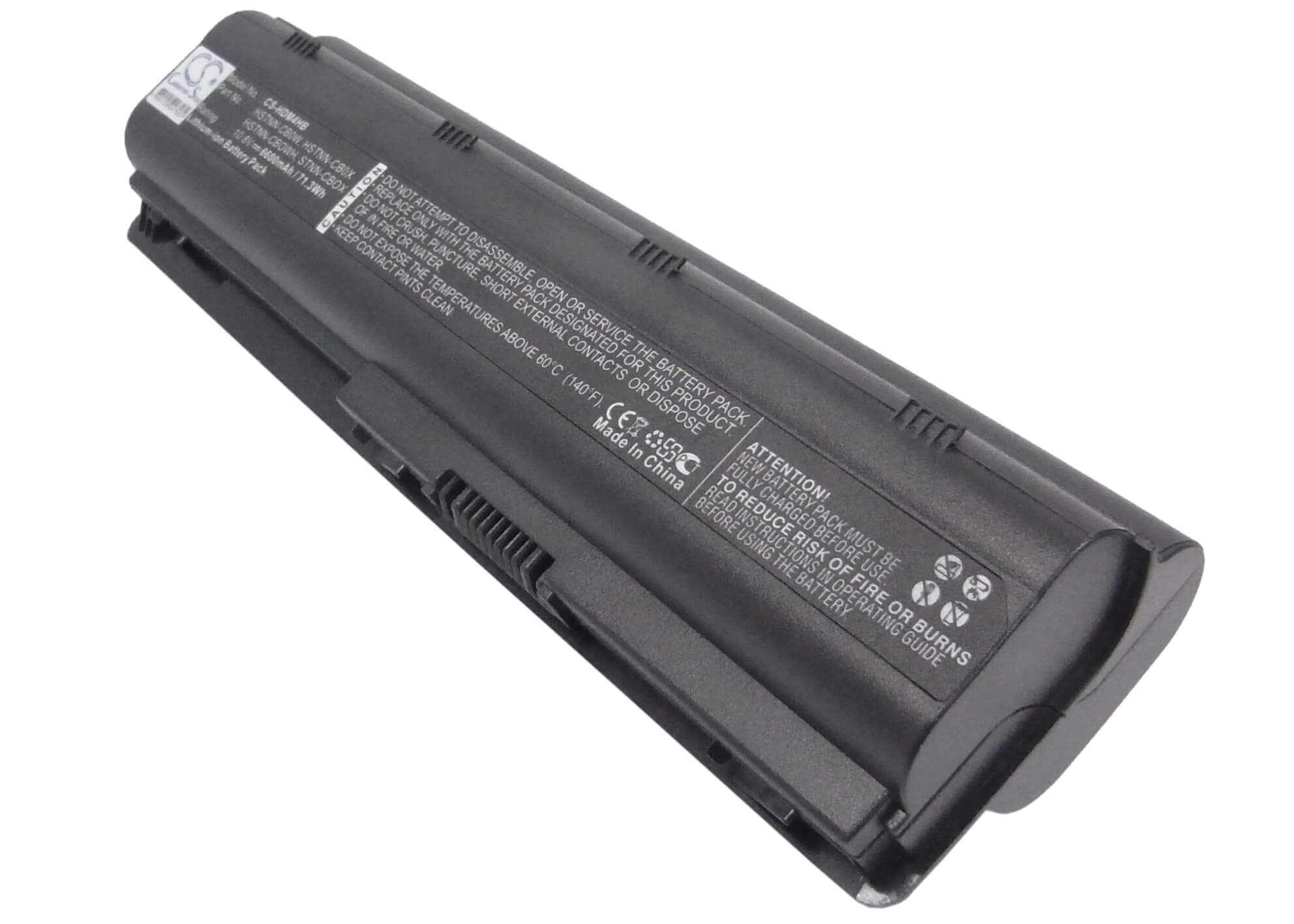 10.8V, 6600mAh, Li-ion Battery fits Compaq, Presario Cq32, Presario Cq42, 71.28Wh