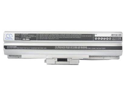 Silver, 11.1V, 4400mAh, Li-ion Battery fits Sony, Aio Vpcf11jfx/b Vaio Vpcf11m1e, Pcg-61411l, 48.84Wh