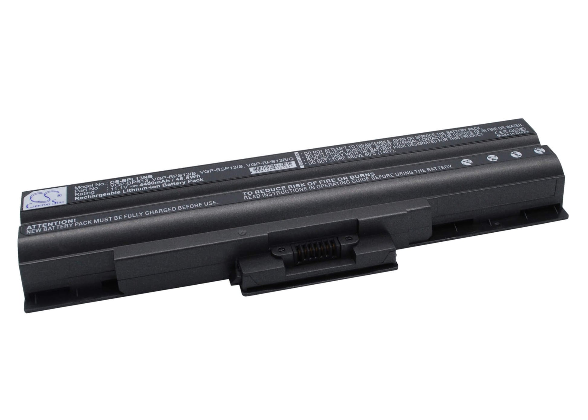11.1V, 4400mAh, Li-ion Battery fits Sony, Vaio, Vaio Vgn-sr290jtj, 48.84Wh