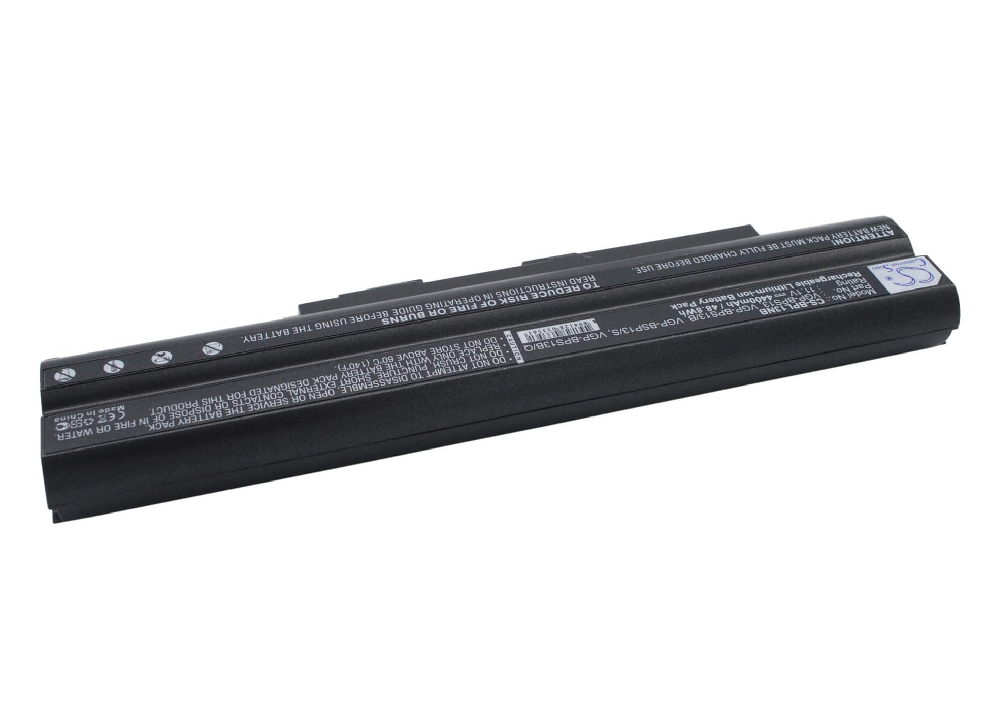 11.1V, 4400mAh, Li-ion Battery fits Sony, Vaio, Vaio Vgn-sr290jtj, 48.84Wh