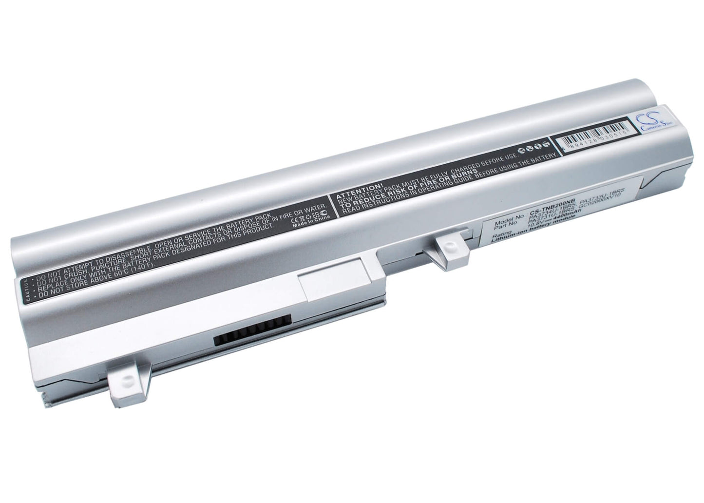 Silver, 10.8V, 4400mAh, Li-ion Battery fits Toshiba, Dynabook Ux/ 23jbr, Dynabook Ux/ 23jwh, 47.52Wh