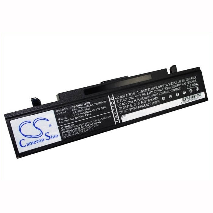 Black, 11.1V, 6600mAh, Li-ion Battery fits Samsung, Np-540-js03au, Np-np-r540, 73.26Wh