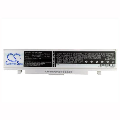 White, 11.1V, 6600mAh, Li-ion Battery fits Samsung, Np-540-js03au, Np-np-r540, 73.26Wh