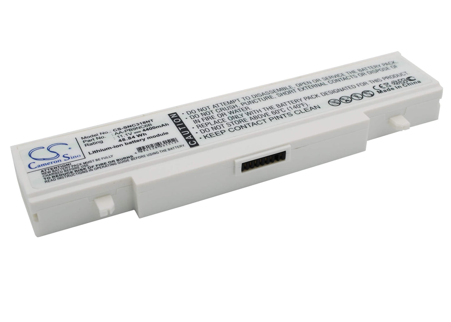 White, 11.1V, 4400mAh, Li-ion Battery fits Samsung, Np-540-js03au, Np-np-r540, 48.84Wh