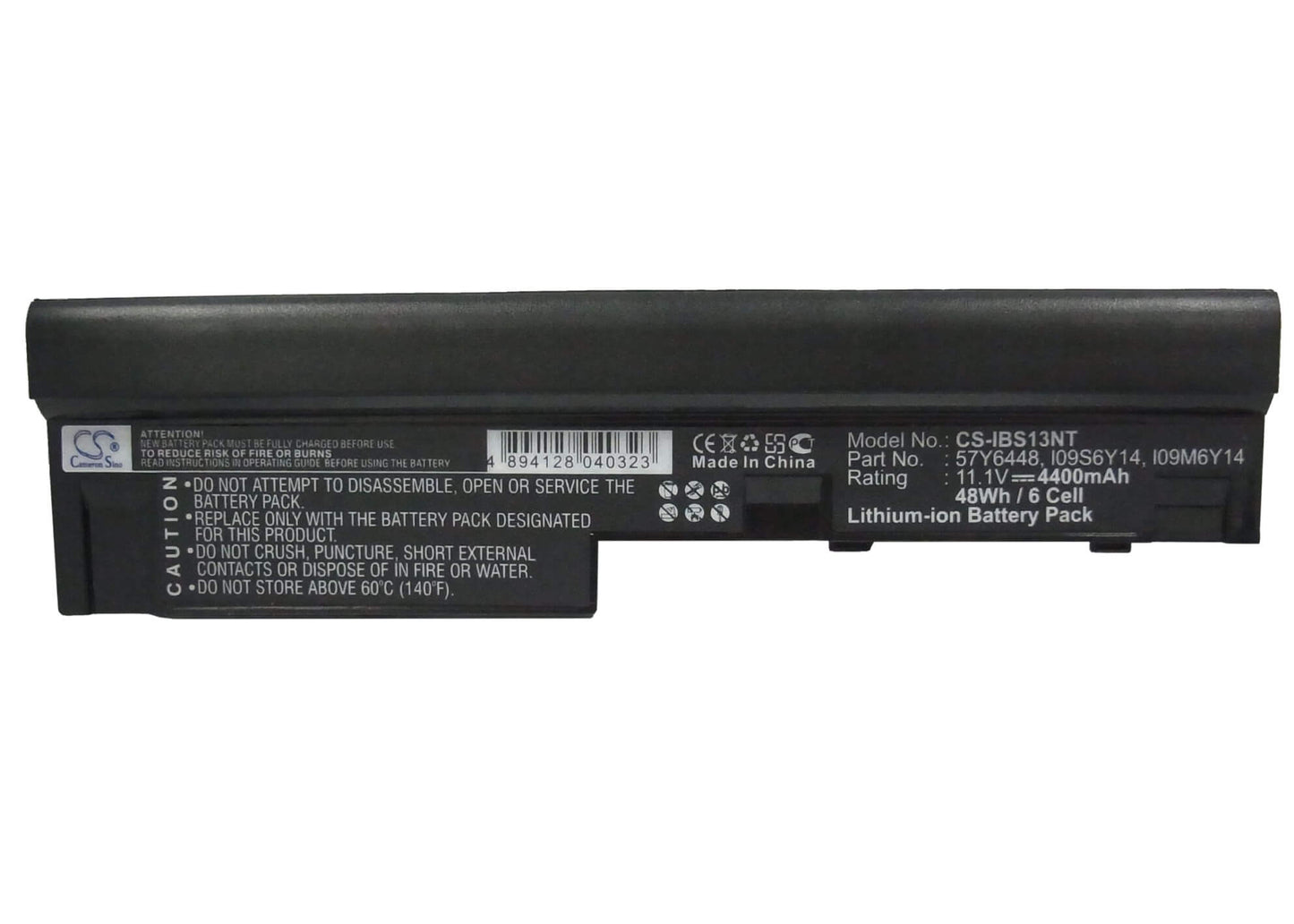 11.1V, 4400mAh, Li-ion Battery fits Lenovo, Ideapad S100, Ideapad S10-3, 48.84Wh