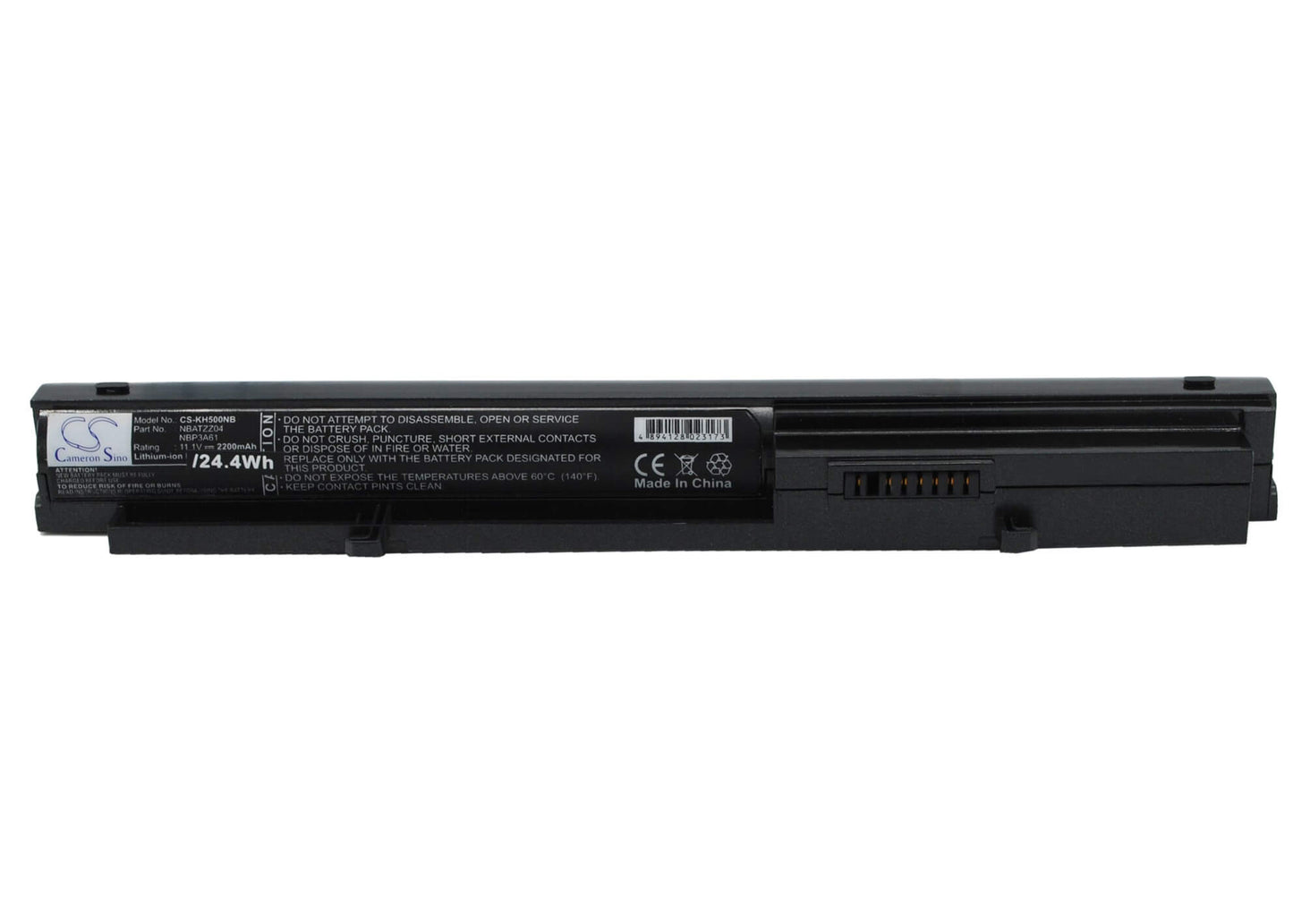 Black, 11.1V, 2200mAh, Li-ion Battery fits Kohjinsha, K600, K800, 24.42Wh