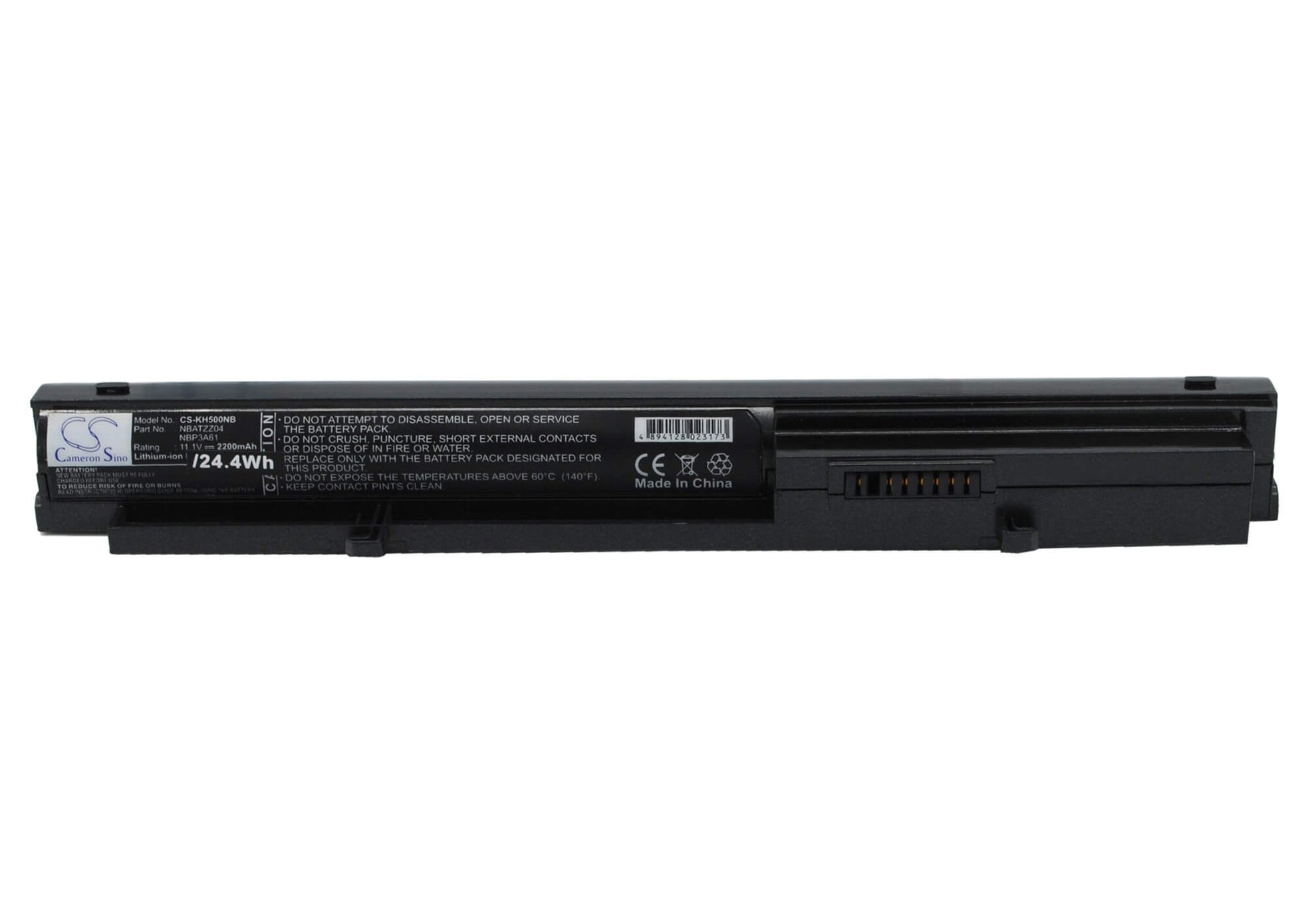 Black, 11.1V, 2200mAh, Li-ion Battery fits Kohjinsha, K600, K800, 24.42Wh