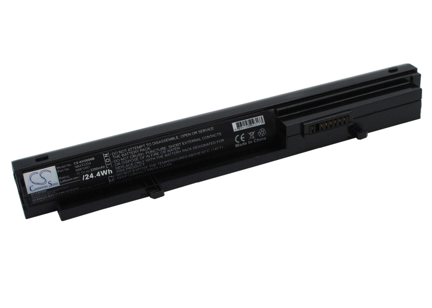 Black, 11.1V, 2200mAh, Li-ion Battery fits Kohjinsha, K600, K800, 24.42Wh