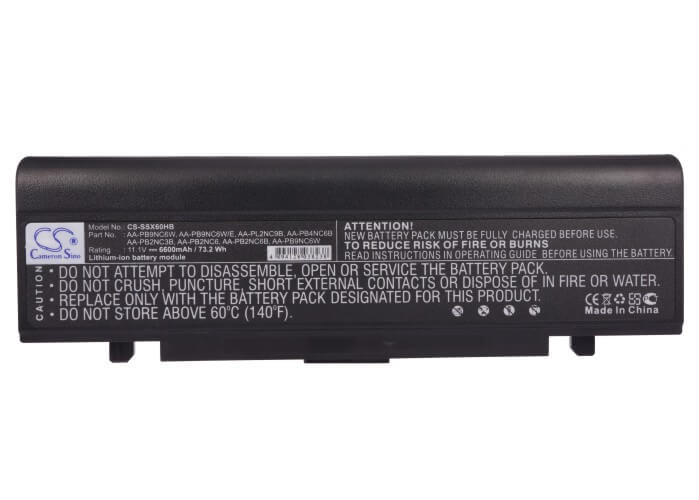 11.1V, 6600mAh, Li-ion Battery fits Samsung, M60 Aura T5450 Chartiz, M60 Aura T7500 Calipa, 73.26Wh