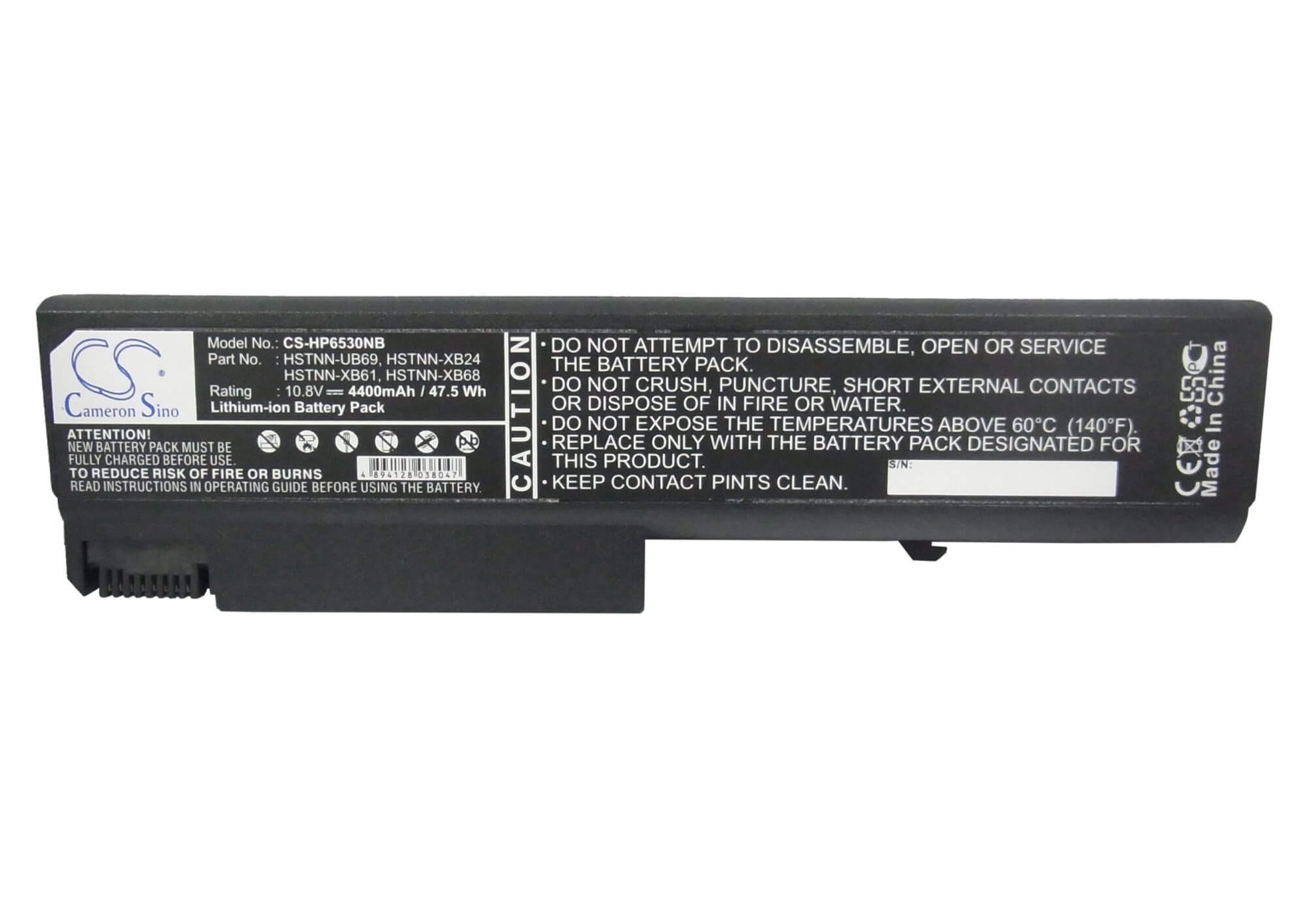 10.8V, 4400mAh, Li-ion Battery fits Hp, Compaq 6500b, Compaq 6530b, 47.52Wh