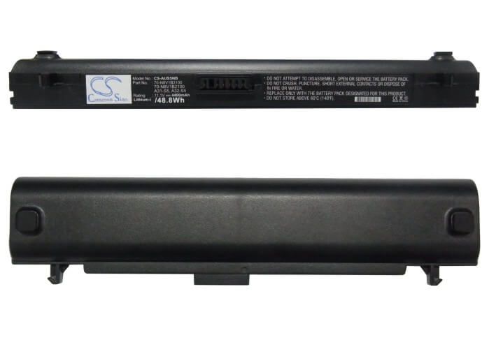 Black, 11.1V, 4400mAh, Li-ion Battery fits Asus, M5, M5000, 48.84Wh