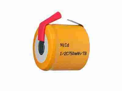 1/2 c 750 mah nicd rechargeable battery with tabs